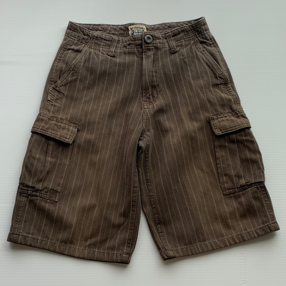 Prototype Olive Green with Stripes Cargo Shorts